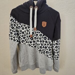 Wanakome Womens Hoodie Animal Print Pullover Medium